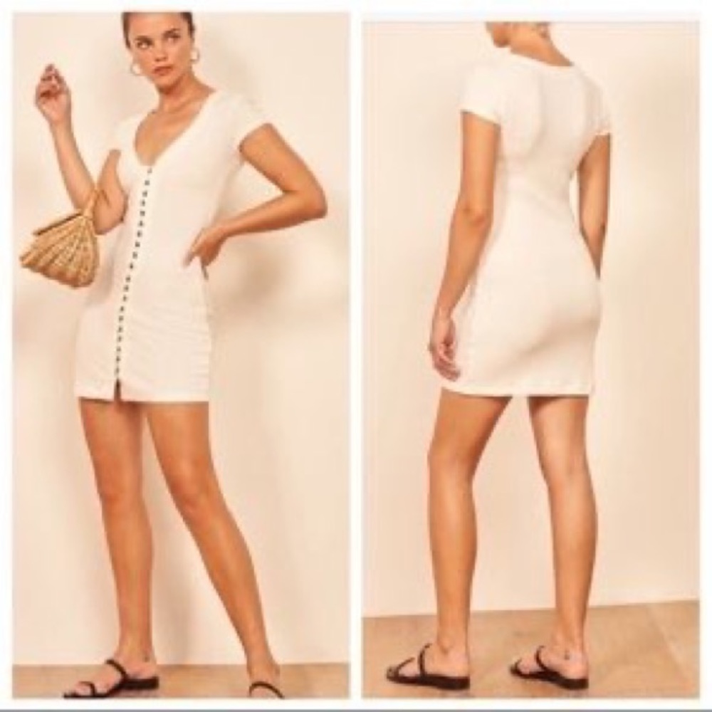 Reformation Ryder Dress Ivory Size Small Worn Once